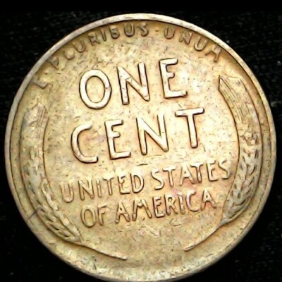 1939 wheat penny BIE error close-up showing raised vertical die crack between B and E in LIBERTY forming the distinctive I shape