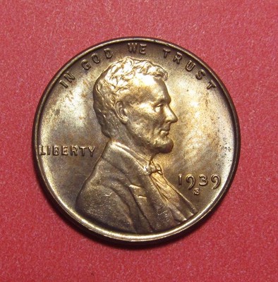 1939-S wheat penny repunched mint mark RPM close-up showing primary S mint mark and secondary S impression shifted to the northeast